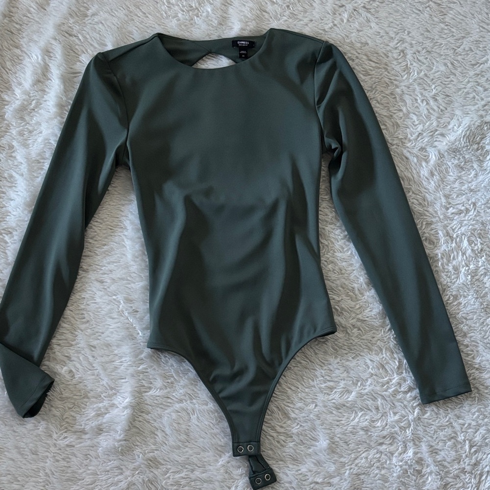 Green Express Open Back Body Suit